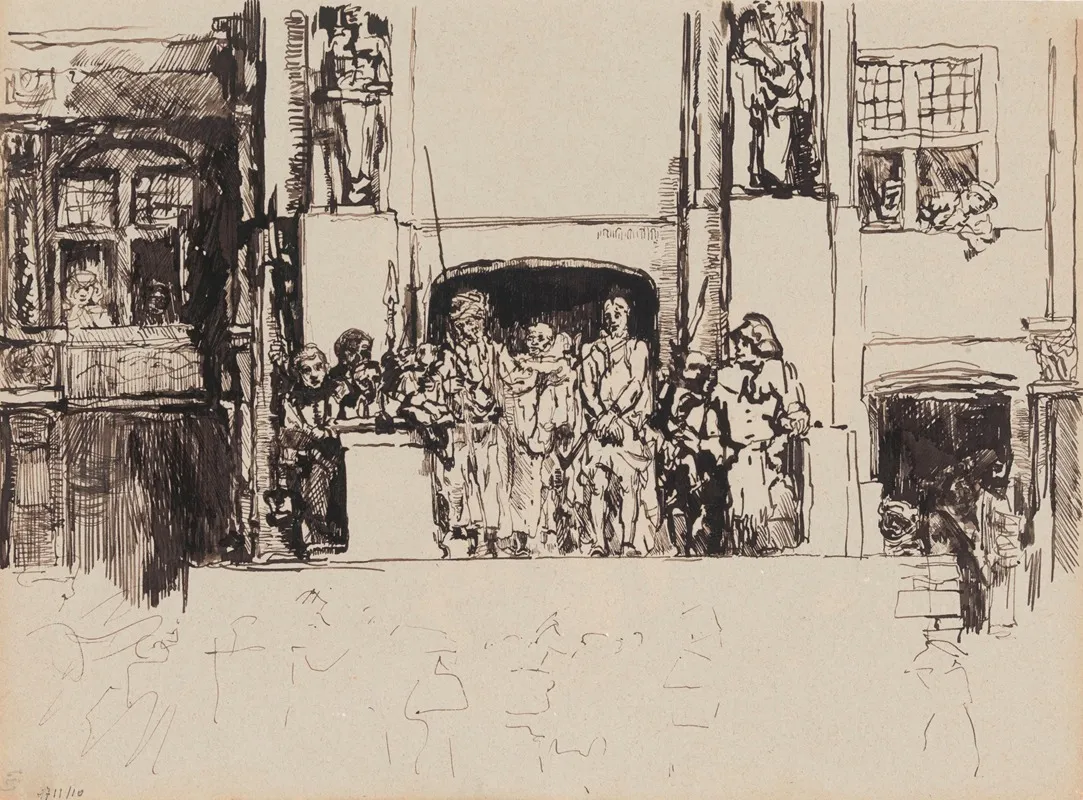 Christ Showed To The People Wall Art by James Ensor - High-Resolution Digital Print