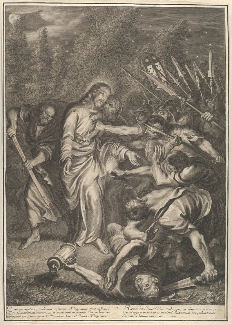 Christ Taken Prisoner In The Garden Wall Art by Grégoire Huret - High-Resolution Digital Print