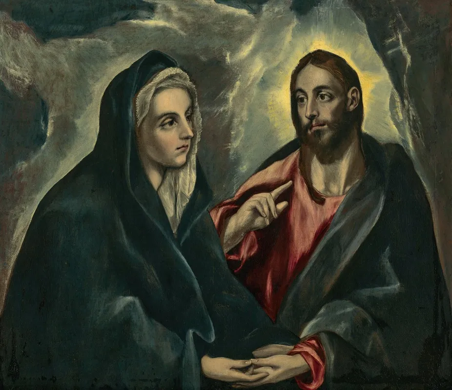 Christ Taking Leave Of His Mother 7 Wall Art by El Greco (Domenikos Theotokopoulos) - High-Resolution Digital Print