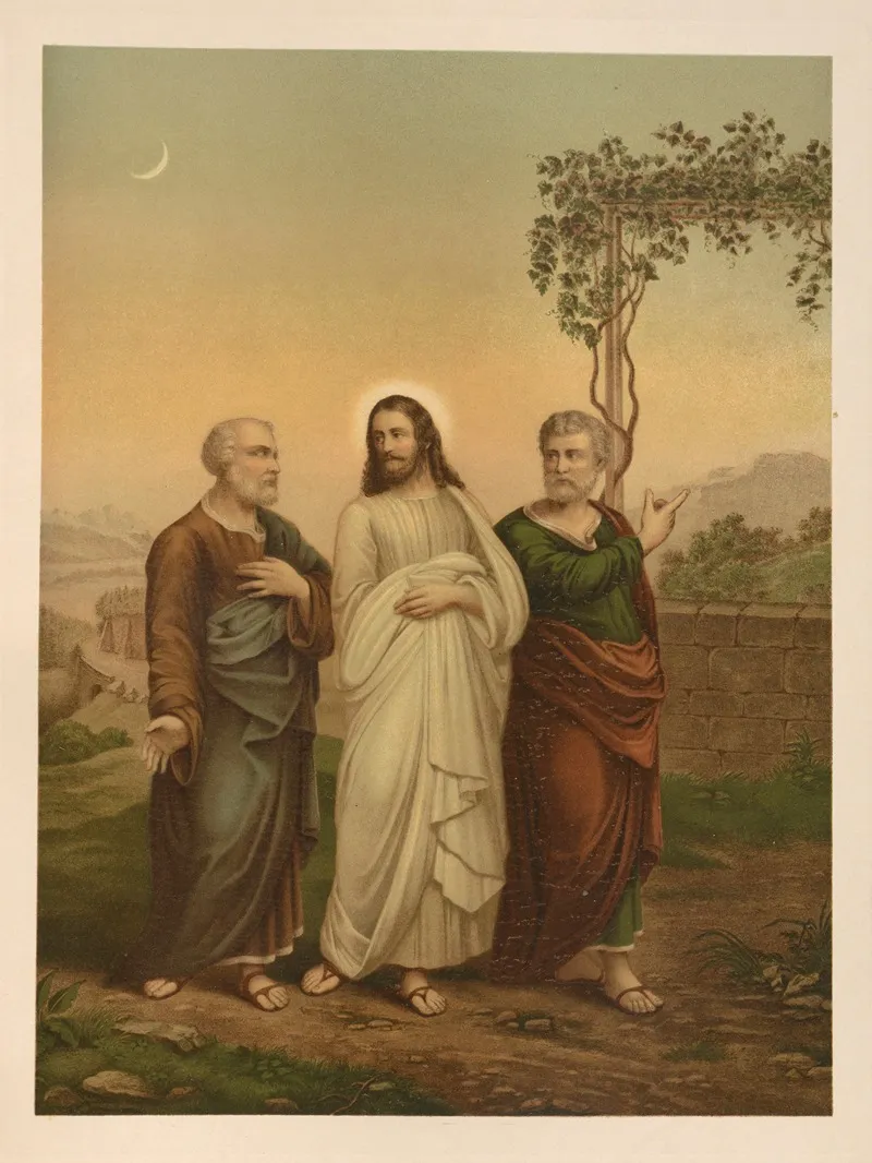 Christ Walking With His Disciples To Emmaus Wall Art by Jan Ladislaw Sýkora - High-Resolution Digital Print