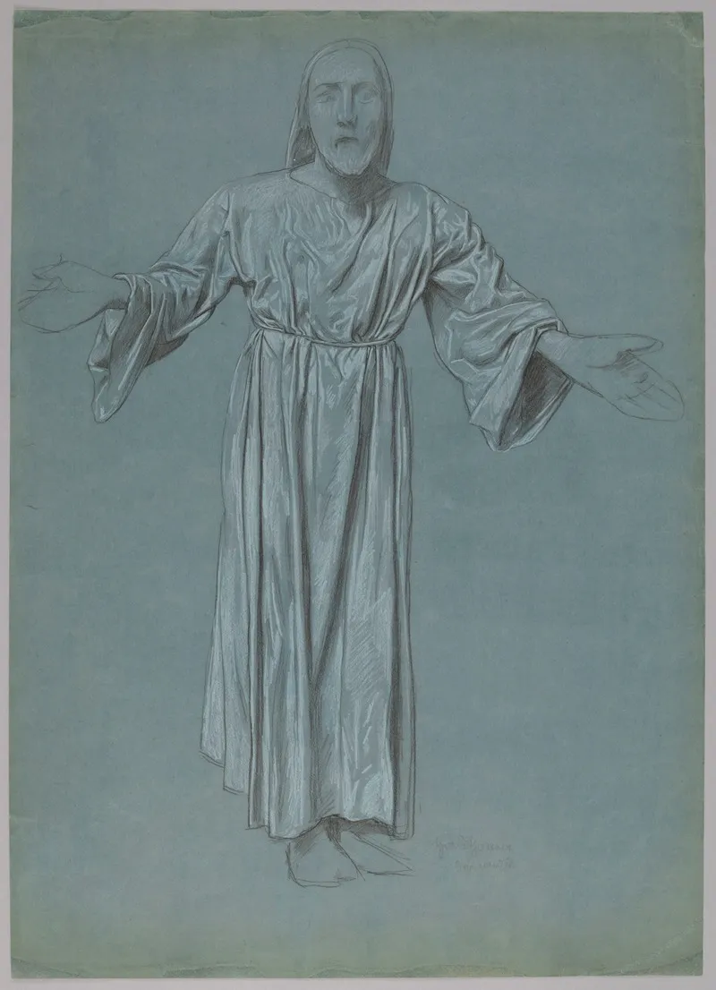 Christ With Open Arms Wall Art by Hans Thoma - High-Resolution Digital Print