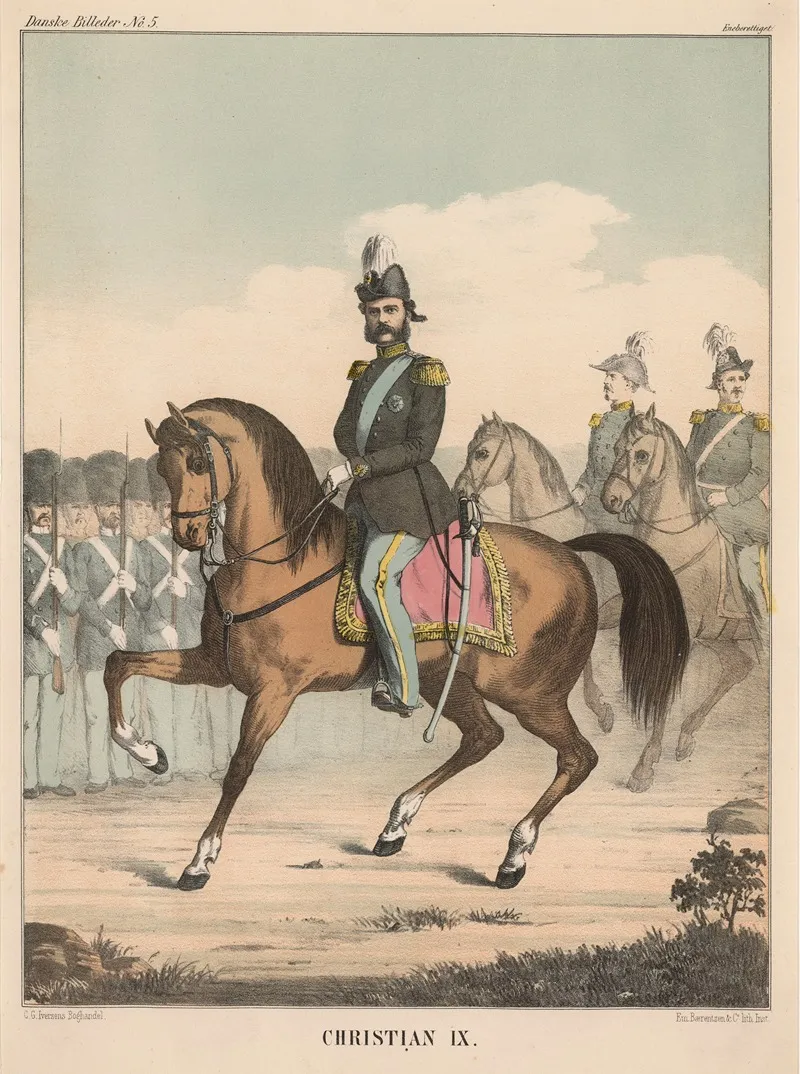 Christian Ix Til Hest Wall Art by Emil Bærentzen - High-Resolution Digital Print