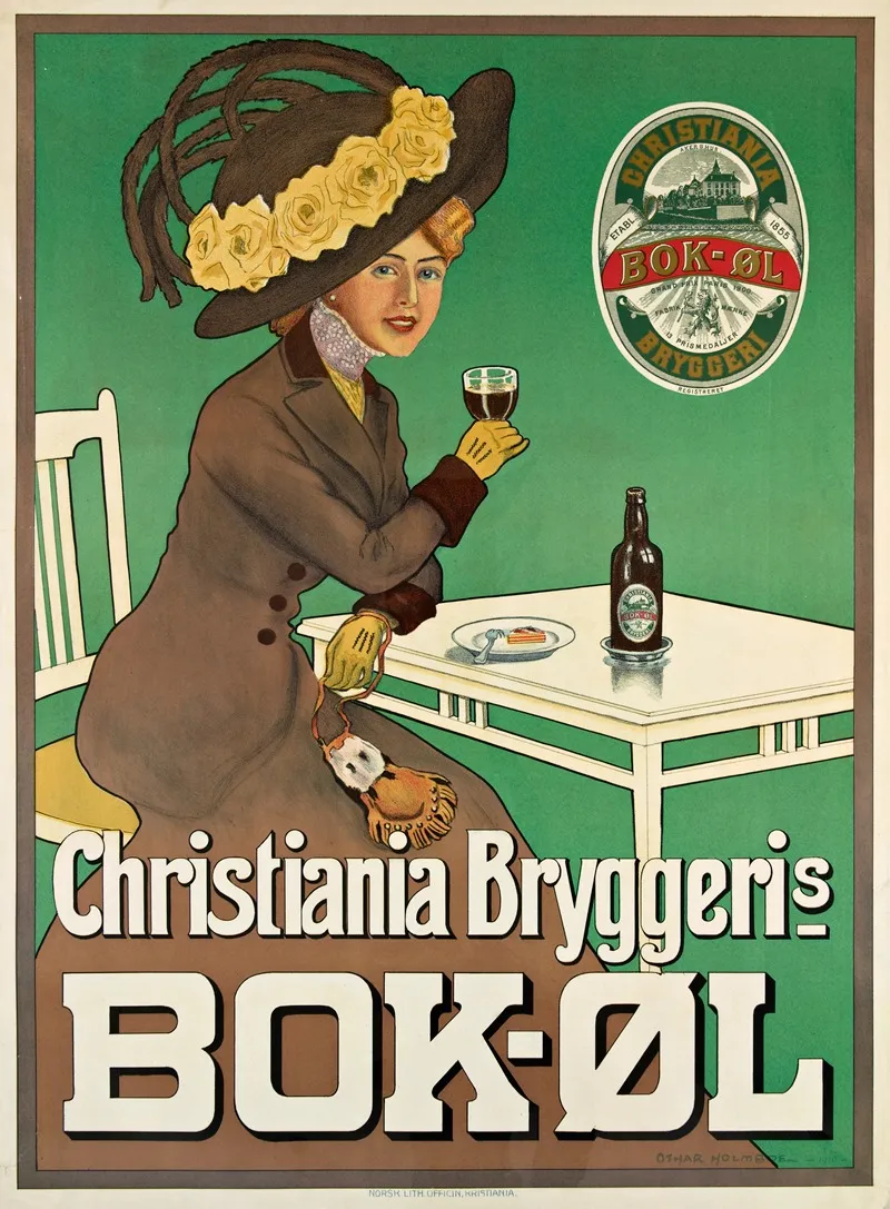 Christiania Bryggeris Bok Ol Wall Art by Othar Holmboe - High-Resolution Digital Print
