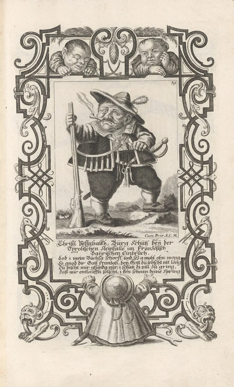 Christl Vestnbalkh Burg Schutz Bey Der Tyrolischen Steinfalle Im Franczosisch Bayerischen Einbruch Pl 39 Wall Art by Elias Baeck - High-Resolution Digital Print