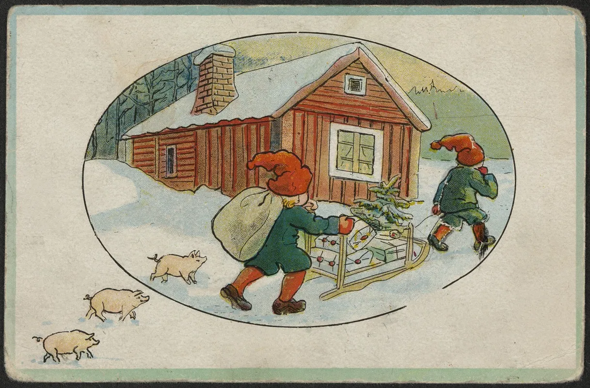 Christmas Card 106 Wall Art by Axel Eliassons Konstförlag - High-Resolution Digital Print