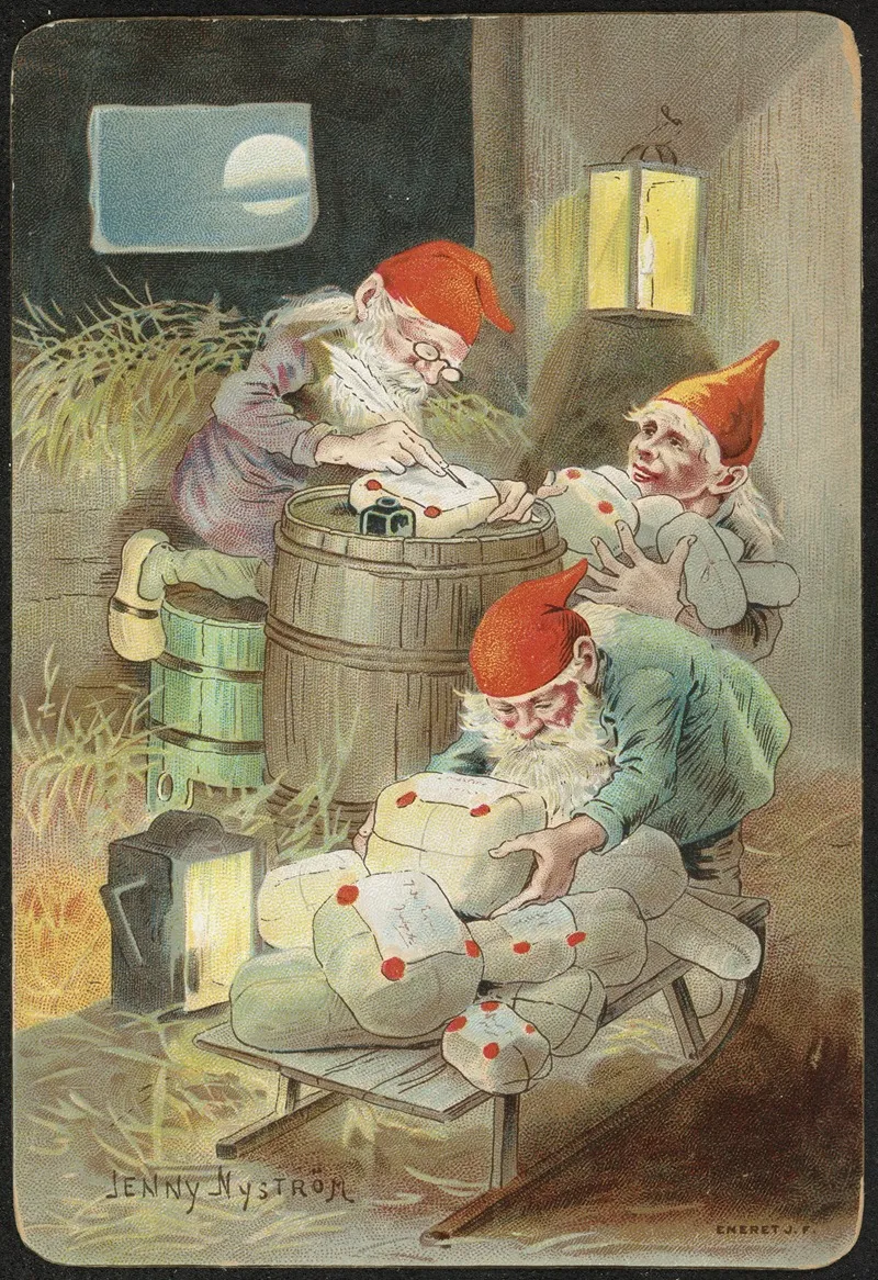 Christmas Card 11 Wall Art by Jenny Nyström - High-Resolution Digital Print