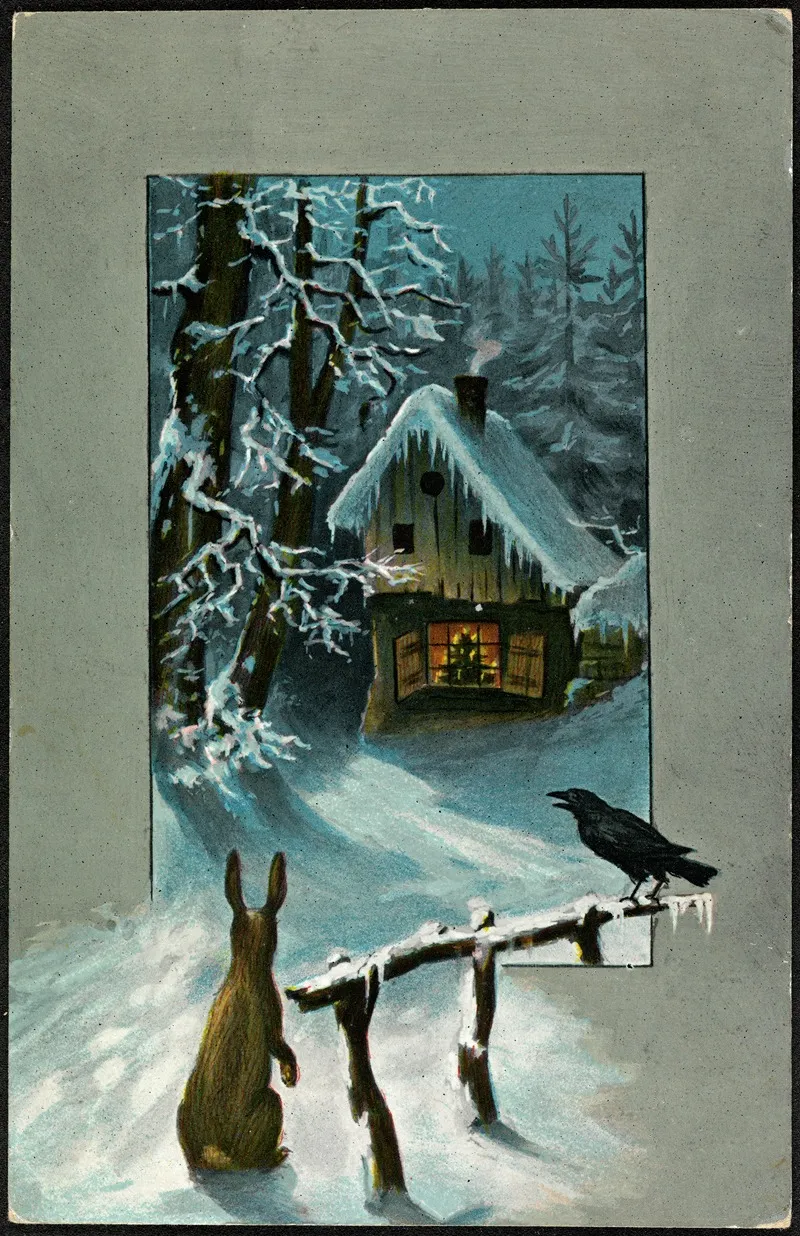 Christmas Card 1909 Wall Art by Anonymous - High-Resolution Digital Print
