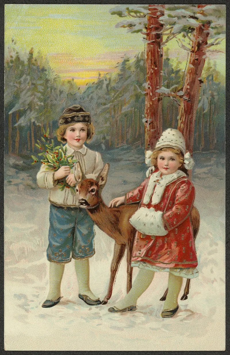 Christmas Card 2 2 Wall Art by E. A. Schwerdtfeger - High-Resolution Digital Print