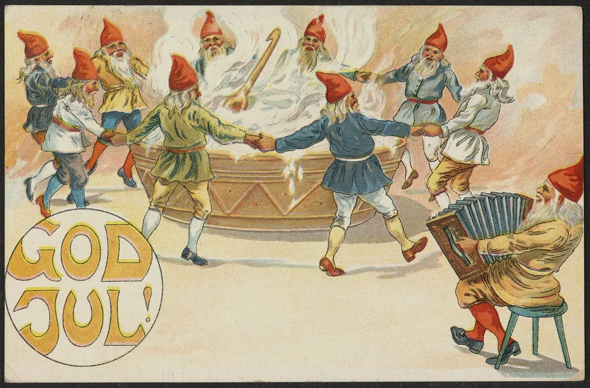 Christmas Card 32 Wall Art by Svenska Litografiska AB - High-Resolution Digital Print