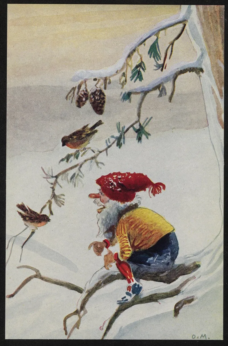 Christmas Card 44 Wall Art by Otto Johannes Moe - High-Resolution Digital Print