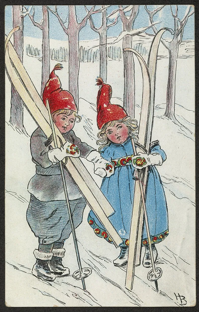 Christmas Card 73 Wall Art by Henrik Backer - High-Resolution Digital Print