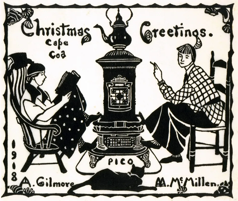 Christmas Greetings 1918 Wall Art by Mildred McMillen - High-Resolution Digital Print
