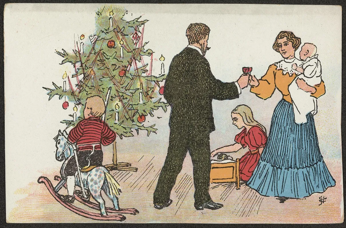 Christmas In Norway 3 Wall Art by Johannes Bugge Piene - High-Resolution Digital Print