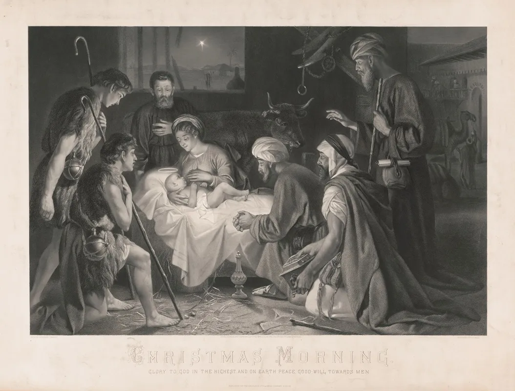 Christmas Morning 3 Wall Art by Alonzo Chappel - High-Resolution Digital Print