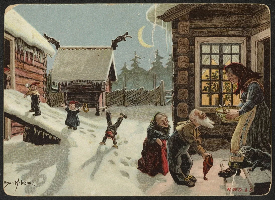 Christmas Motif 11 Wall Art by Othar Holmboe - High-Resolution Digital Print