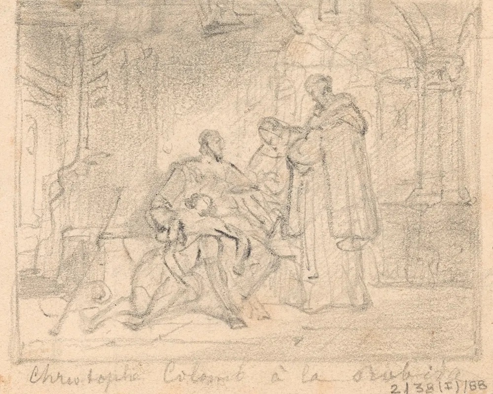 Christopher Columbus And His Sick Son In The Monastery La Rabida