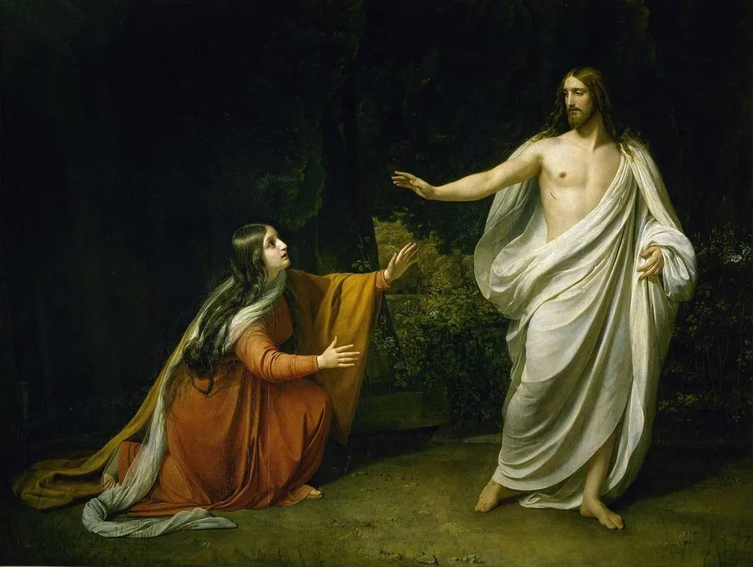 Christs Appearance To Mary Magdalene After The Resurrection Wall Art by Alexander Andreyevich Ivanov - High-Resolution Digital Print