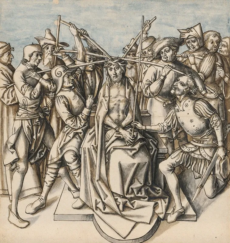 Christs Crowning Of Thorns Wall Art by Circle Of Hans Holbein The Elder - High-Resolution Digital Print