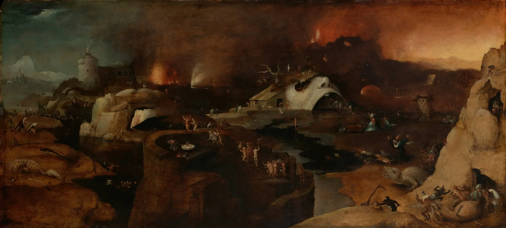 Christs Descent Into Hell Wall Art by Follower of Hieronymus Bosch - High-Resolution Digital Print