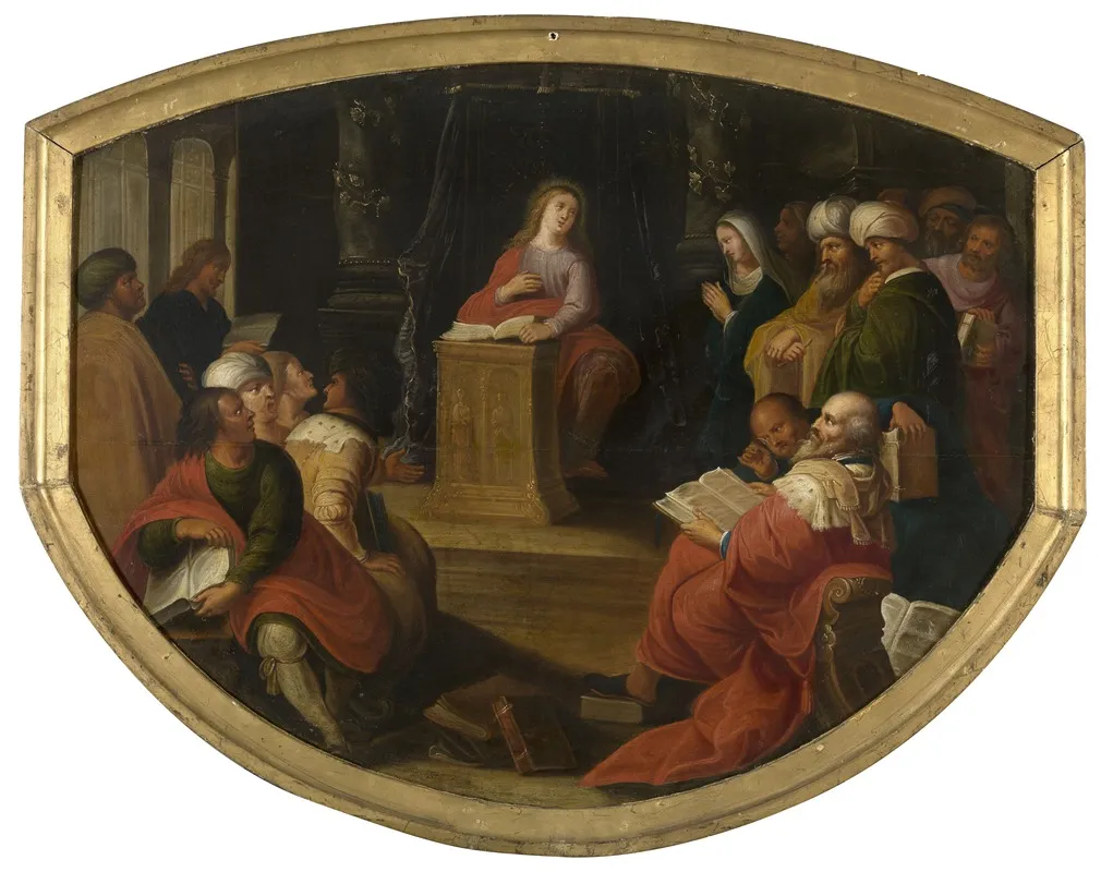 Christs Dispute With The Doctors In The Temple Wall Art by Frans Francken the Younger - High-Resolution Digital Print