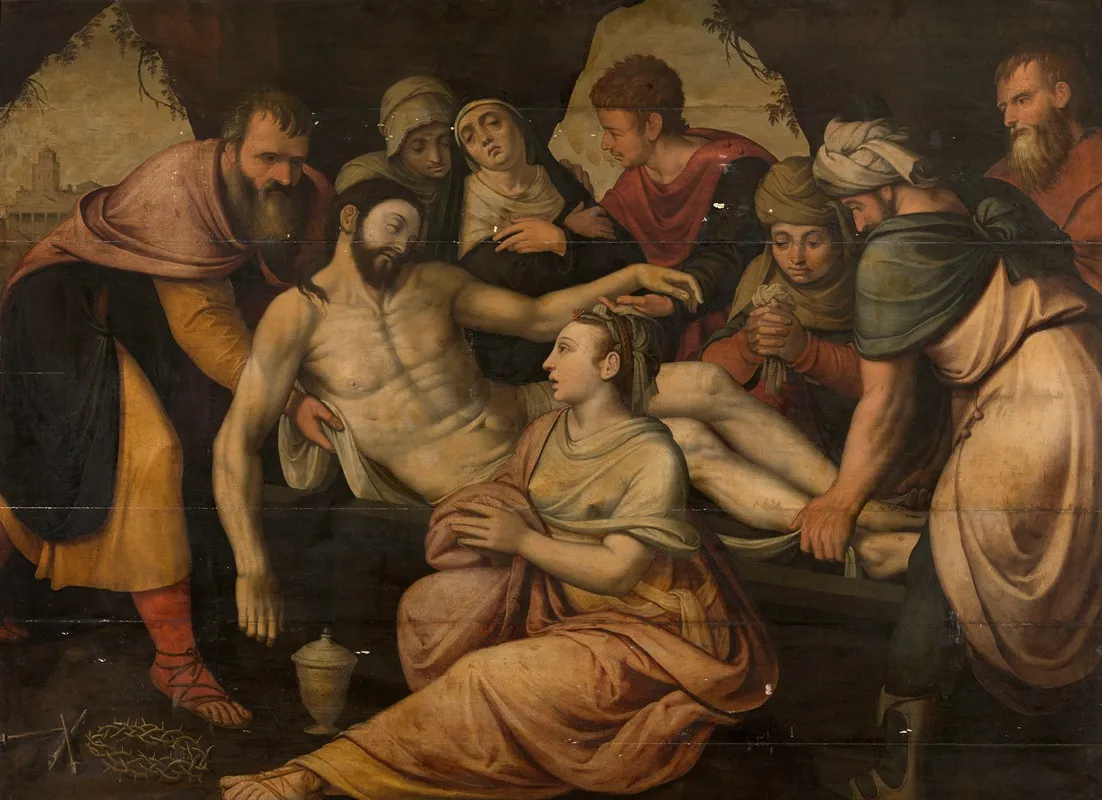 Christs Entombment 3 Wall Art by Lambert Van Noort - High-Resolution Digital Print