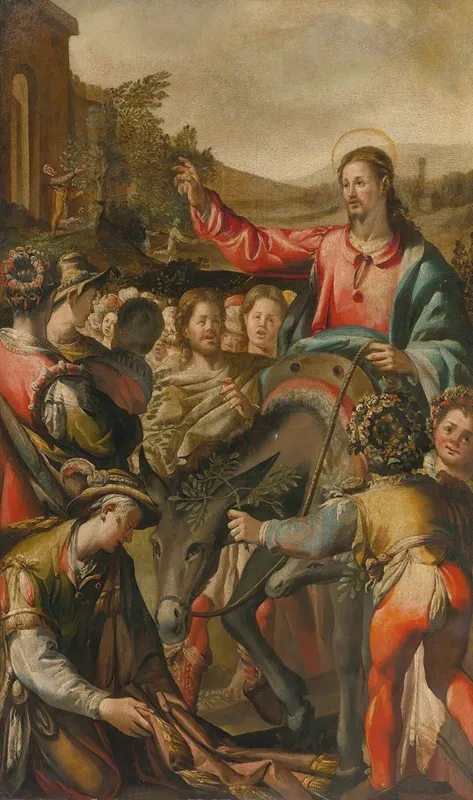 Christs Entry Into Jerusalem 2 Wall Art by Andrea Boscoli - High-Resolution Digital Print