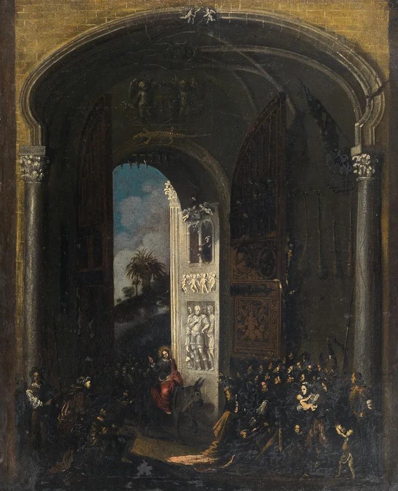 Christs Entry Into Jerusalem 5 Wall Art by François de Nomé - High-Resolution Digital Print