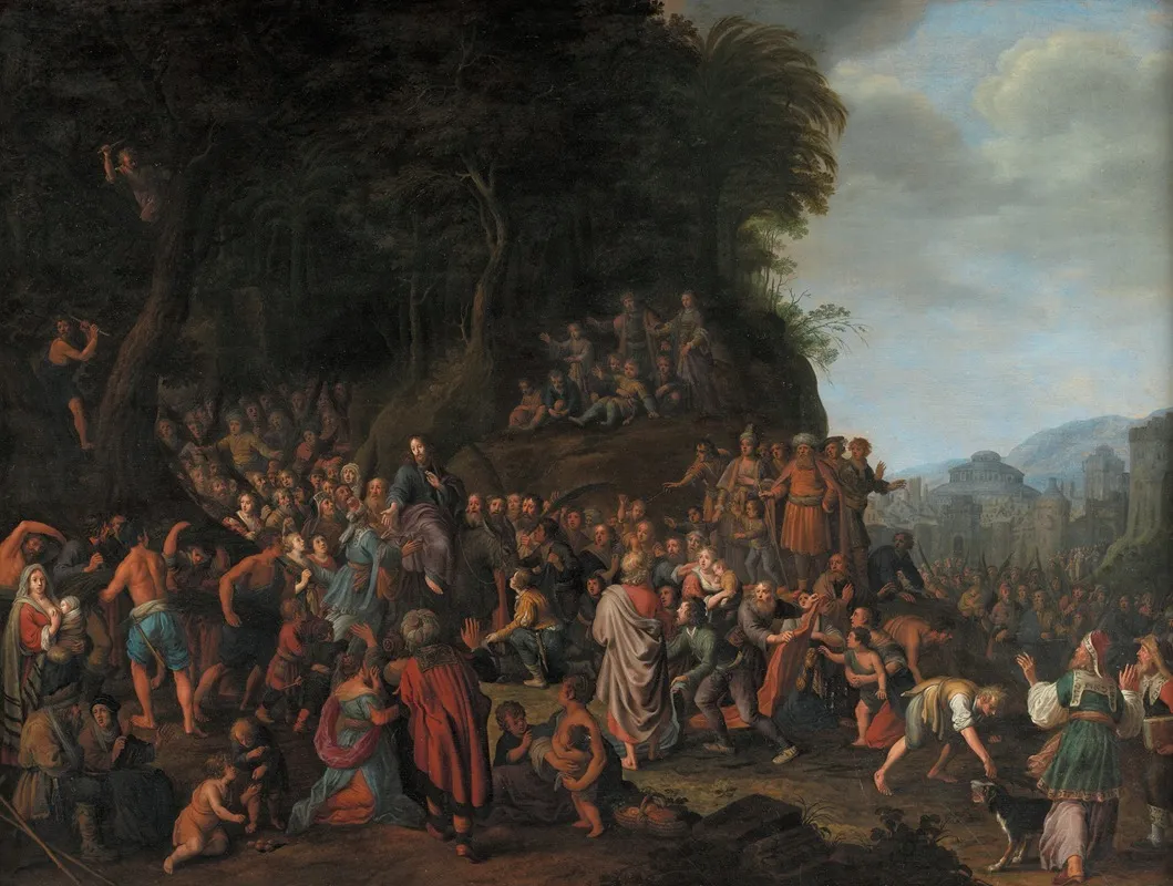 Christs Entry Into Jerusalem Wall Art by Adriaen Van Nieulandt - High-Resolution Digital Print