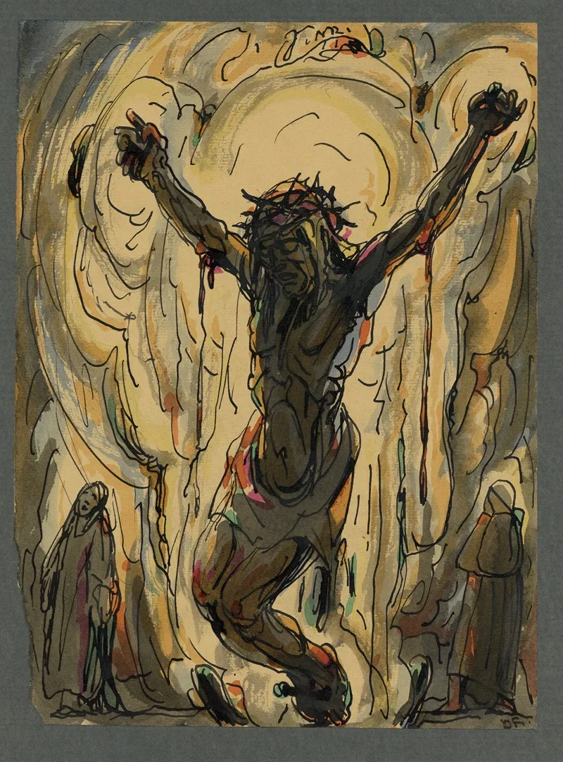 Christus Aan Het Kruis 10 Wall Art by Alfred Ost - High-Resolution Digital Print