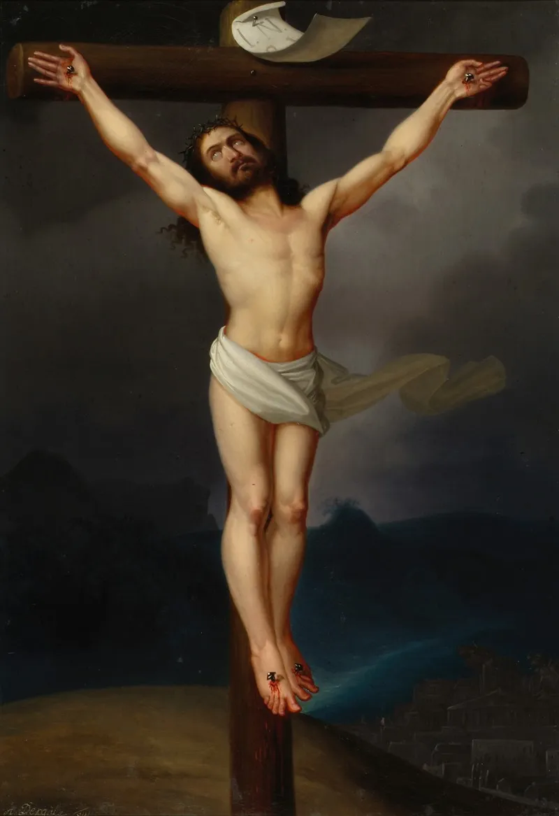 Christus Am Kreuz 2 Wall Art by Anton Depauly - High-Resolution Digital Print