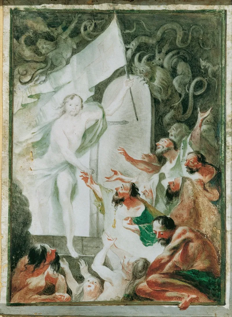 Christus In Der Vorholle Wall Art by Joseph Winterhalder the younger - High-Resolution Digital Print