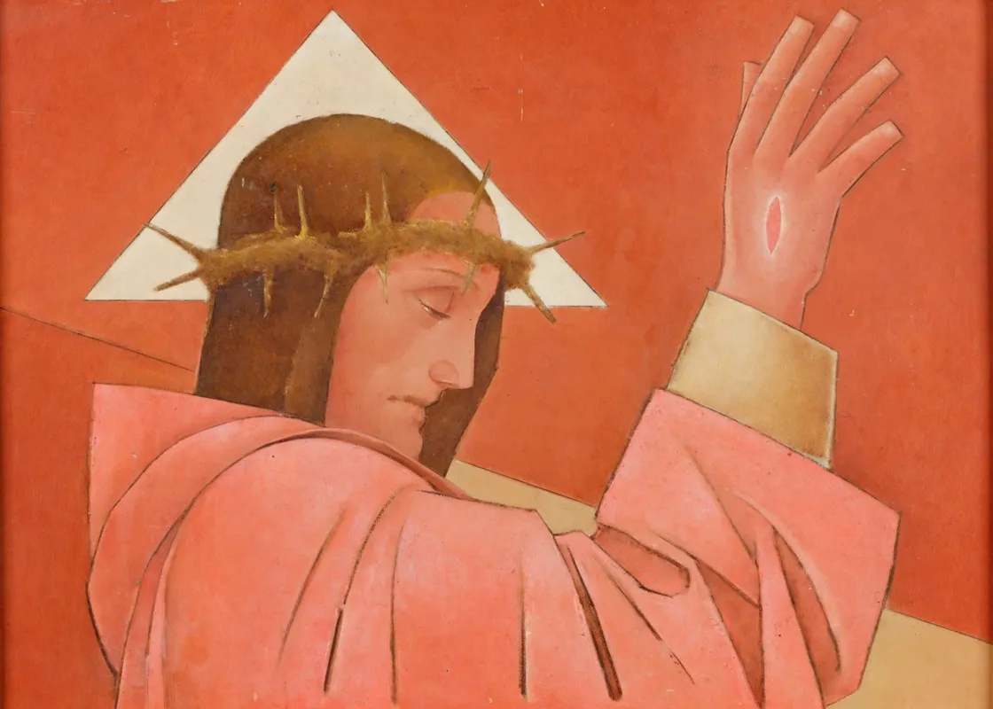 Christus Mit Dornenkrone Segnend