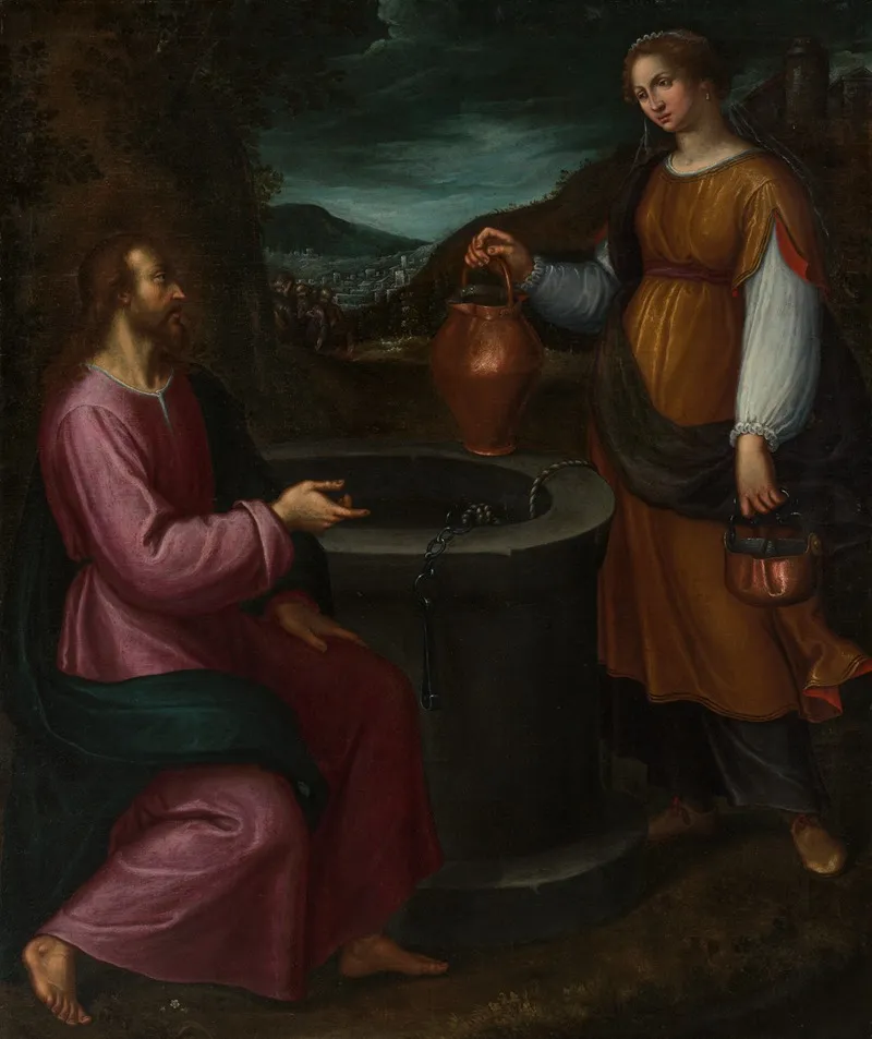 Christus Und Die Samariterin 2 Wall Art by Antonio Mari - High-Resolution Digital Print