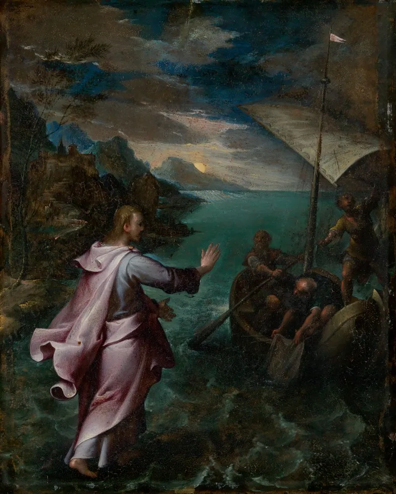 Christus Wandelt Auf Dem Meere Wall Art by Denis Calvart - High-Resolution Digital Print