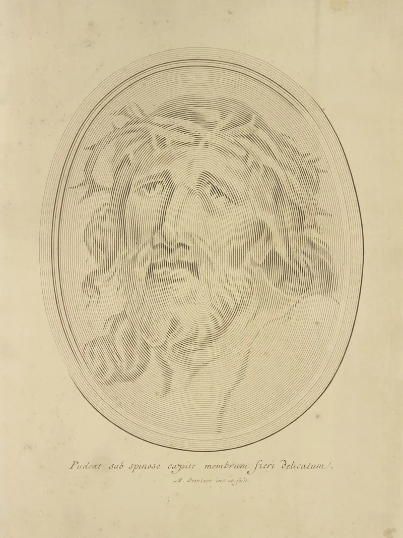 Christuskopf Mit Dornenkrone In Der Art Von Claude Mellans Formatur Unicus Una Wall Art by Antoon Overlaet - High-Resolution Digital Print