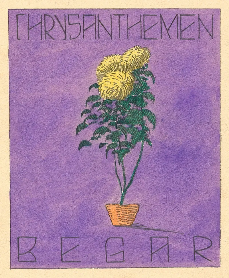 Chrysanthemen Begar Wall Art by Karl Wiener - High-Resolution Digital Print