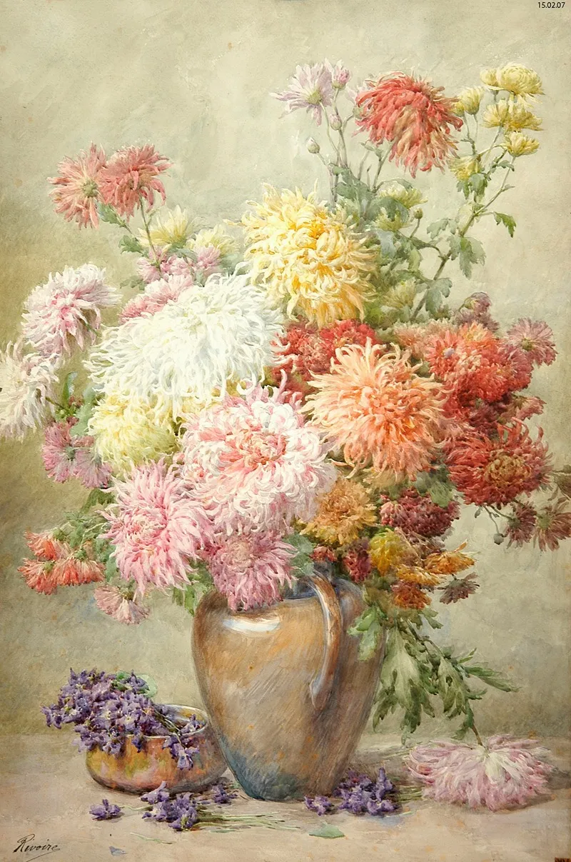 Chrysanthemes 2 Wall Art by François Rivoire - High-Resolution Digital Print