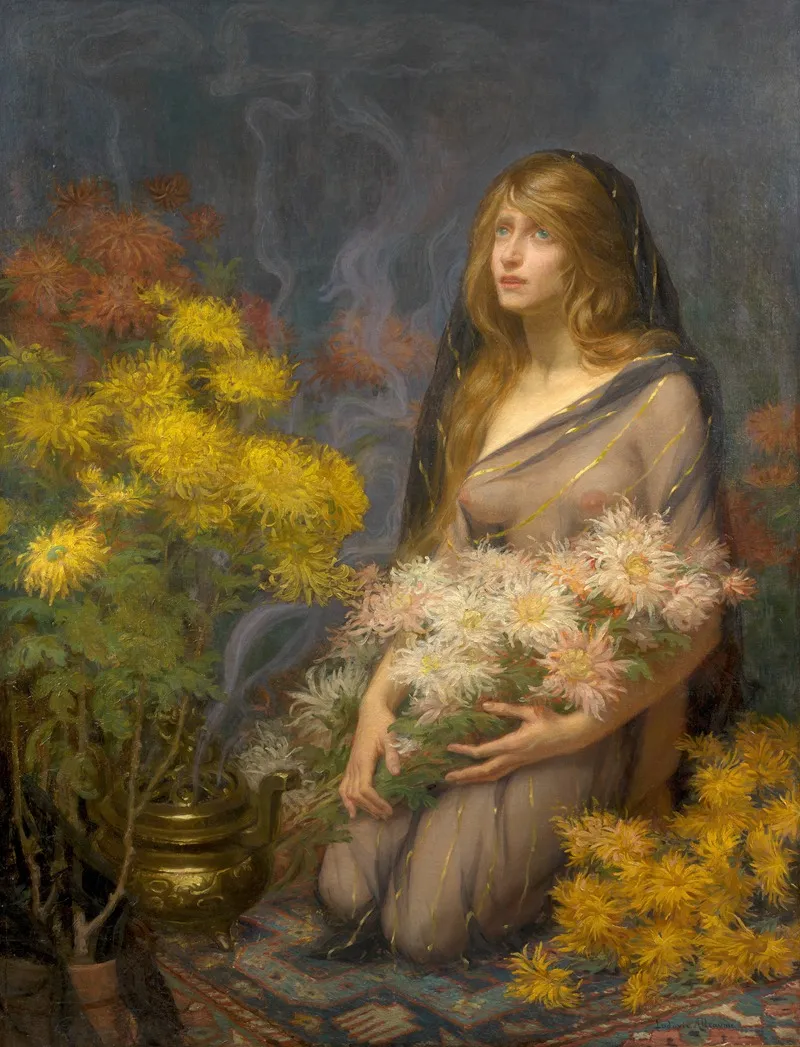 Chrysanthemum Fragrances Wall Art by Ludovic Alleaume - High-Resolution Digital Print