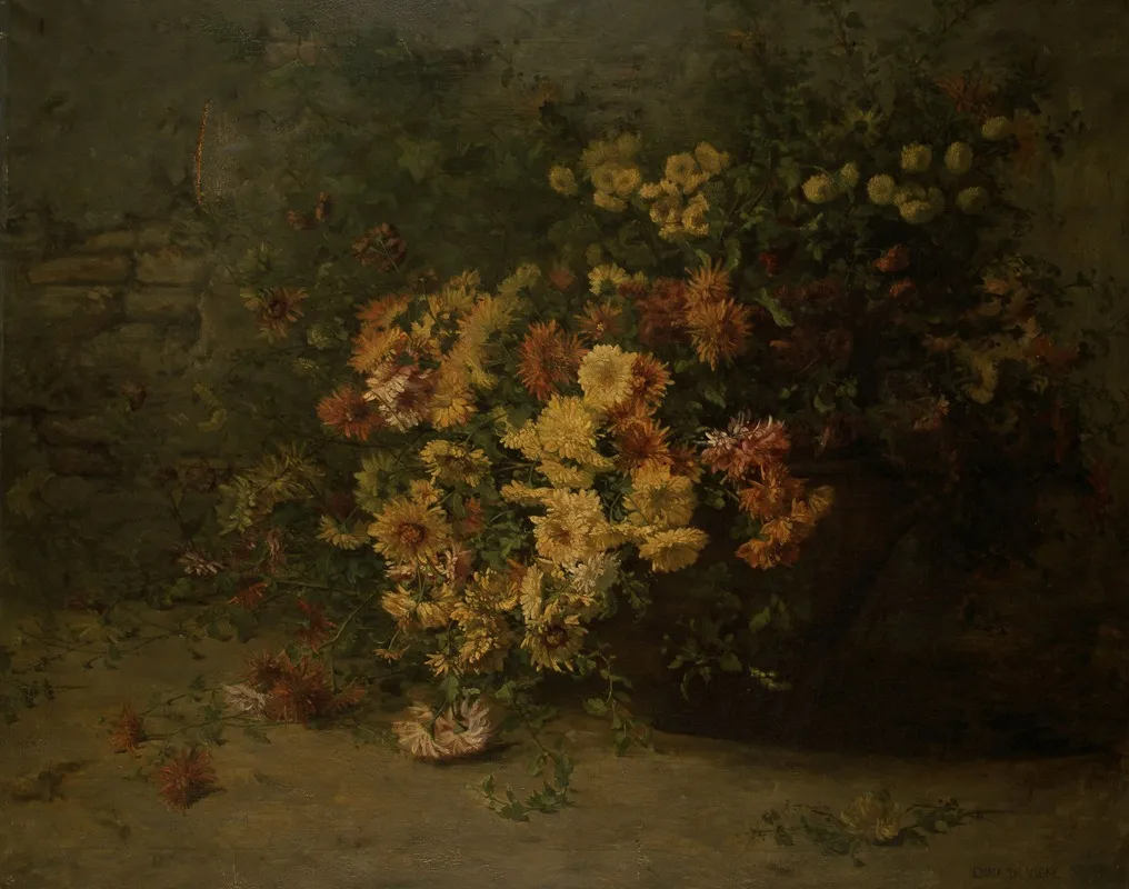 Chrysanthemums 21 Wall Art by Emma De Vigne - High-Resolution Digital Print