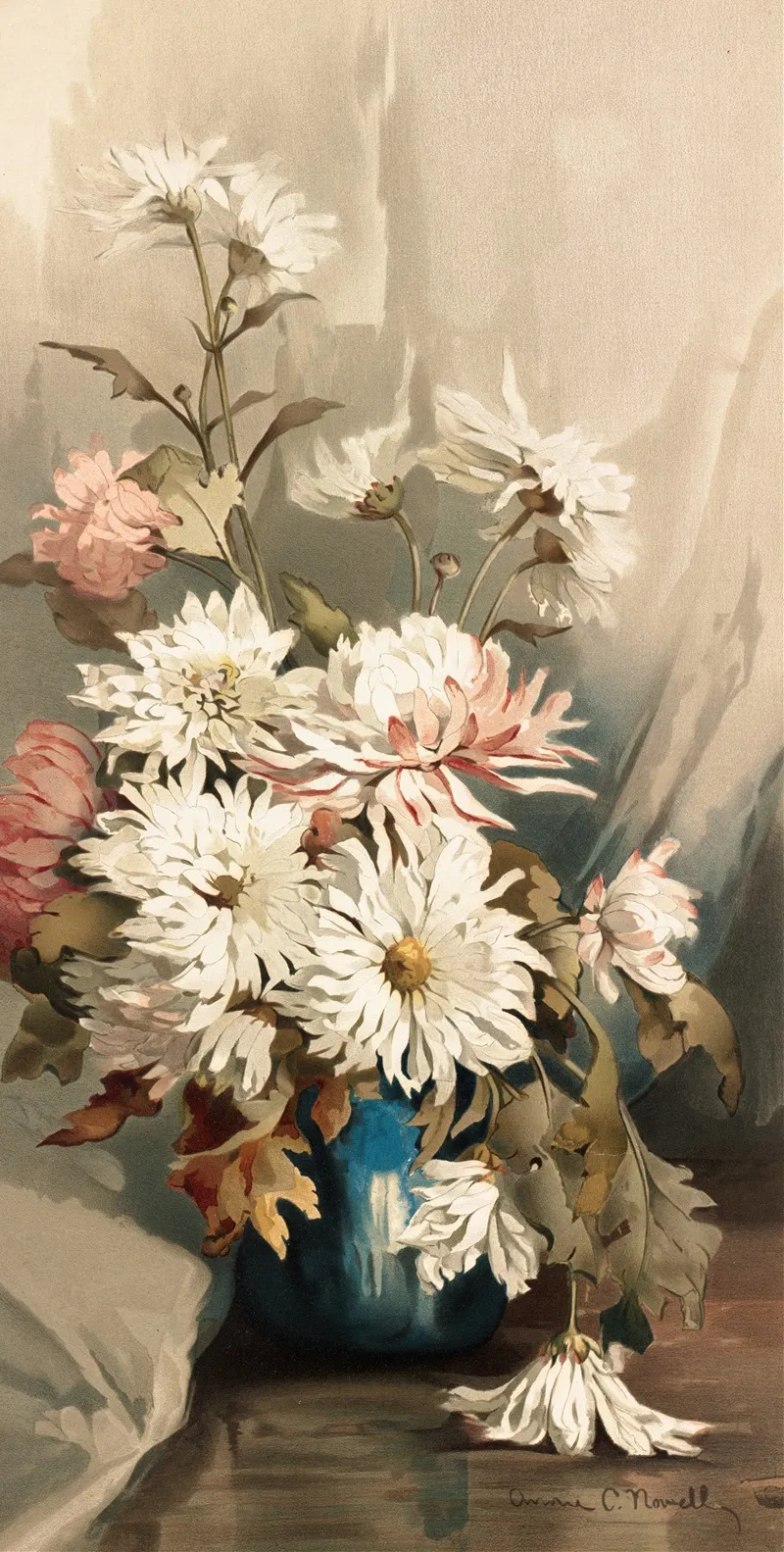 Chrysanthemums No 5 Wall Art by Annie Nowell - High-Resolution Digital Print