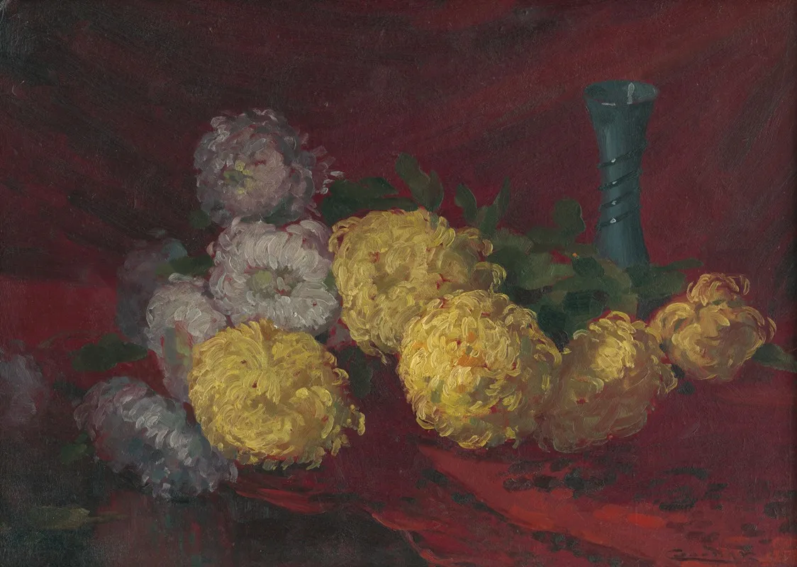 Chrysanthemums On The Table