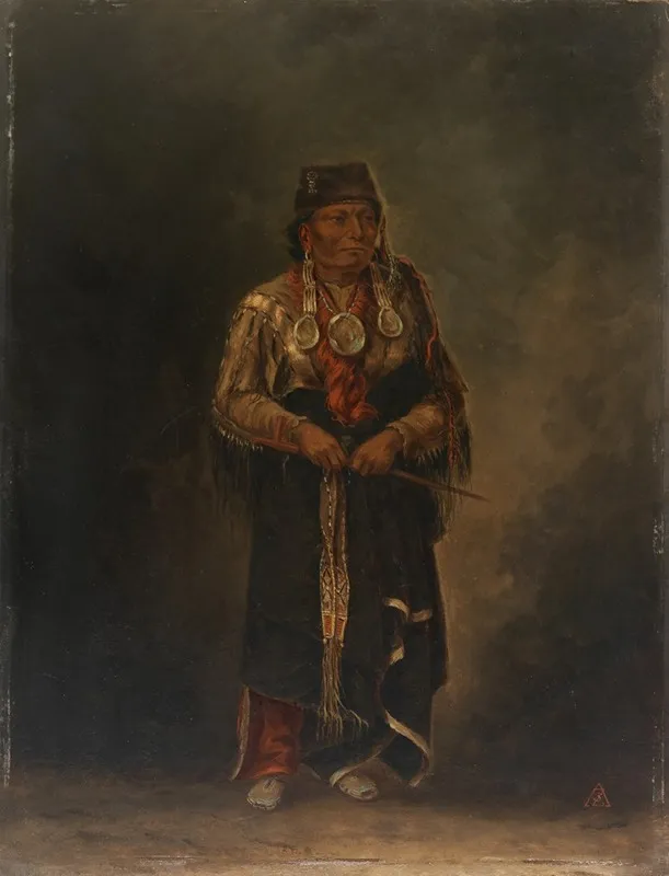Chunka Ah Luta Red Dog Wall Art by Antonio Zeno Shindler - High-Resolution Digital Print