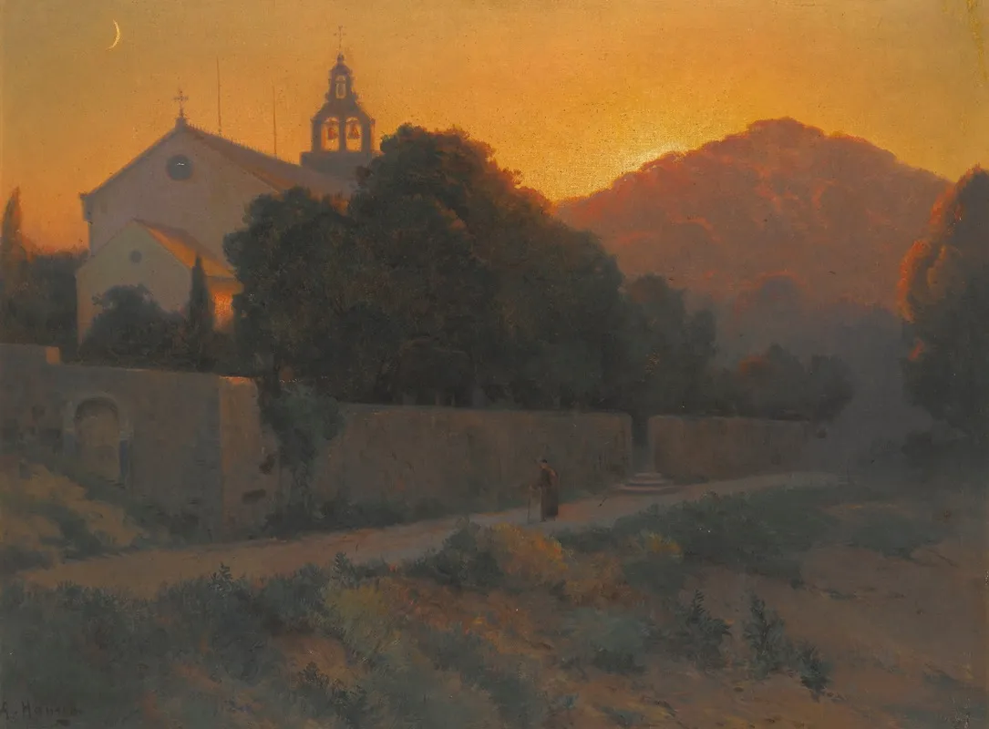 Church In Dubrovnik Wall Art by Alexei Vasilievich Hanzen - High-Resolution Digital Print