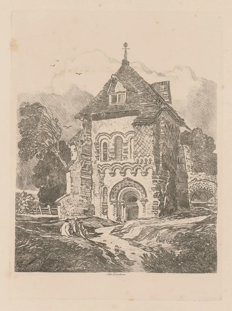 Church Near Durham Wall Art by John Sell Cotman - High-Resolution Digital Print