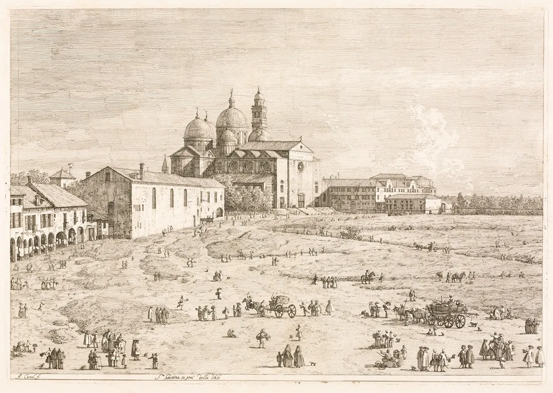 Church Of Saint Justina In Pra Della Valle Padua Wall Art by Antonio Canaletto - High-Resolution Digital Print