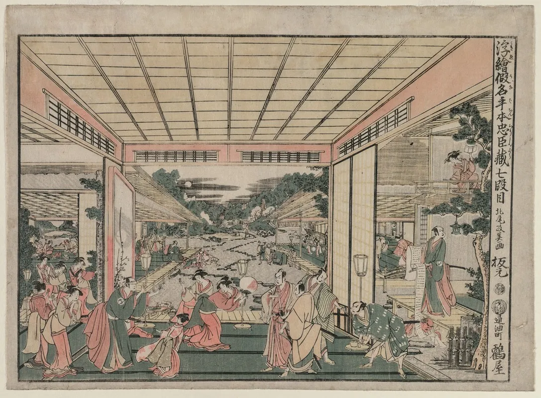 Chushingura Act Vii From The Series Perspective Pictures For The Treasure House Of Loyalty Wall Art by Kitao Masayoshi - High-Resolution Digital Print
