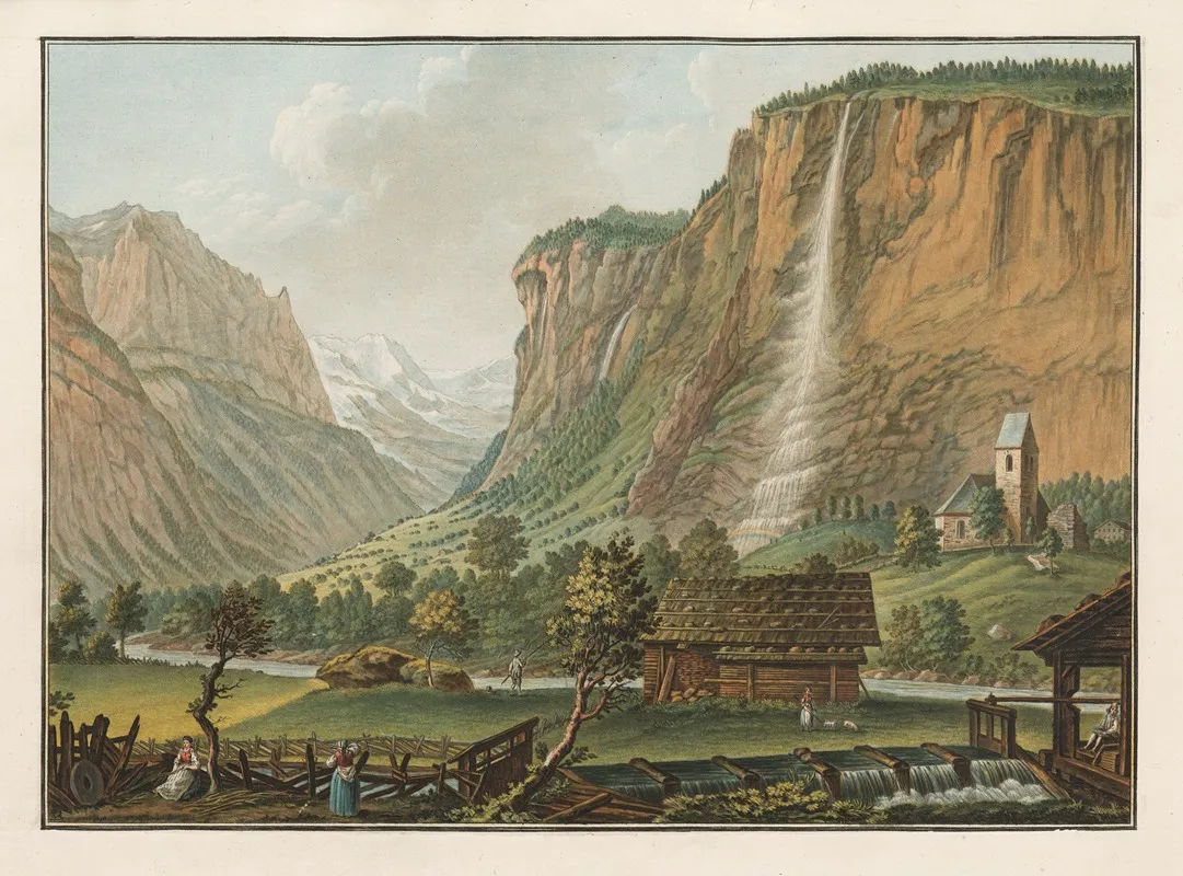 Chute Du Staubbach Dans La Vallee Du Lauterbrunnen