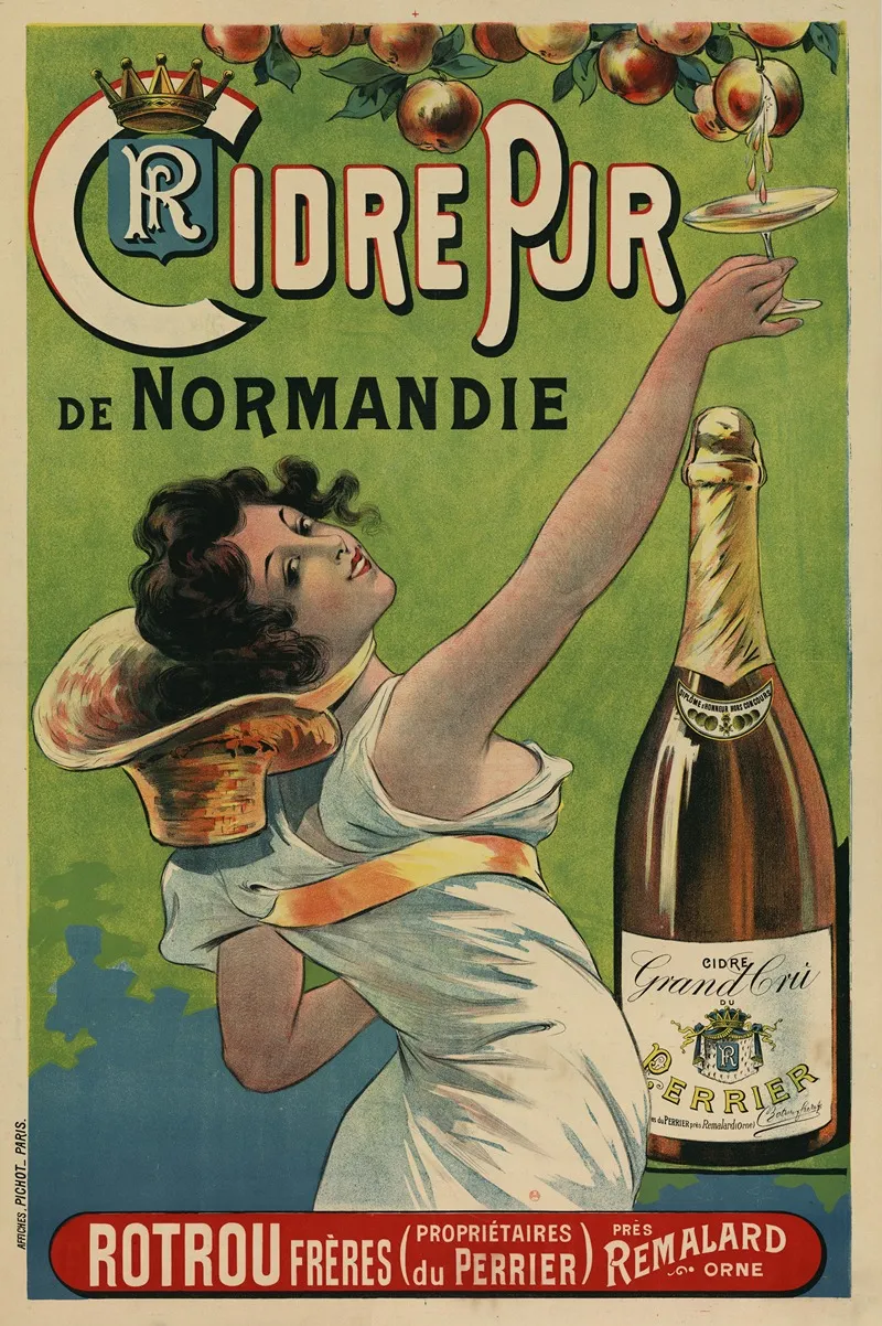 Cidre Pur De Normandie Rotrou Freres Proprietaires Du Perrier Wall Art by Eugène Pichot - High-Resolution Digital Print