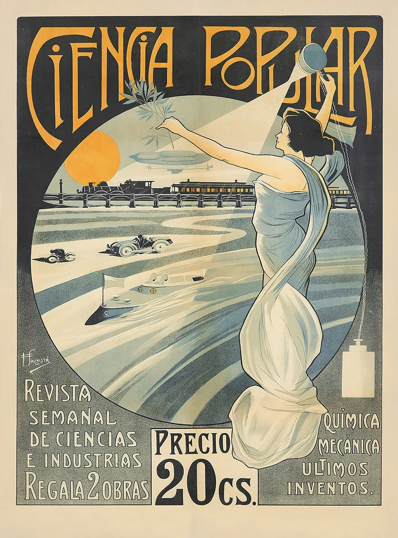 Ciencia Popular Wall Art by F. Sagristá - High-Resolution Digital Print