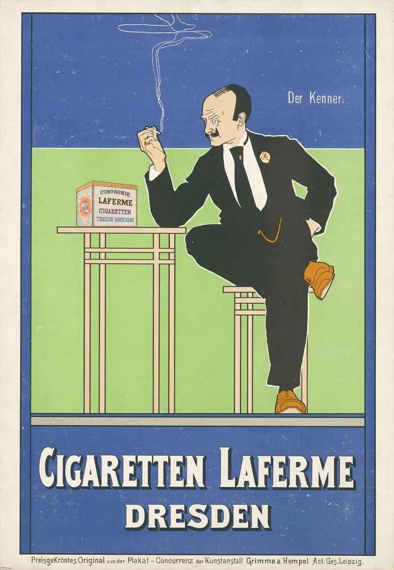 Cigaretten Laferme Wall Art by Fritz Rehm - High-Resolution Digital Print